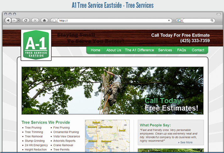 A1 Tree Service Eastside Web Design